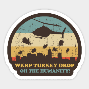 WKRP Turkey Drop Sticker